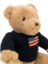 Orsetto Flag per neonati Polo Ralph Lauren Kids nero con logo intarsiato