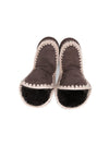 Stivali con cuciture a contrasto per bambina Mou Kids marrone con punta tonda