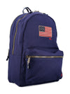 Zaino American per bambini Polo Ralph Lauren Kids blu con ricamo con logo frontale
