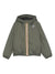 Giacca per bambino K Way Kids Le Vrai verde con dettagli a righe