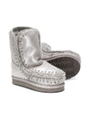 Stivaletti Eskimo per bambina Mou Kids argento con suola piatta