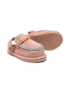 Ciabatte per bambina Mou Kids rosa con dettaglio intrecciato