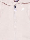 Cappotto in pelliccia sintetica per neonati K Way Kids rosa con cappuccio effetto teddy