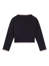 Top per bambina Dolce & Gabbana Kids blu a coste con logo