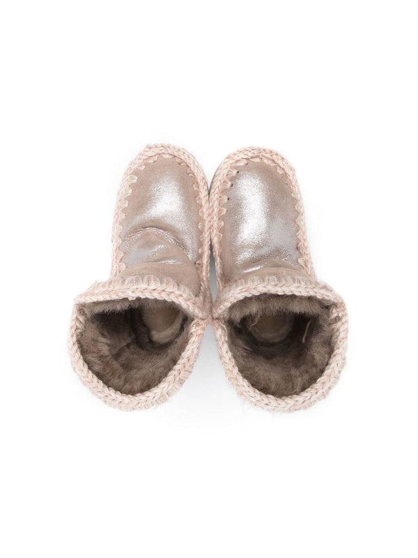 Stivali per bambina Mou Kids rosa con effetto metallizzato