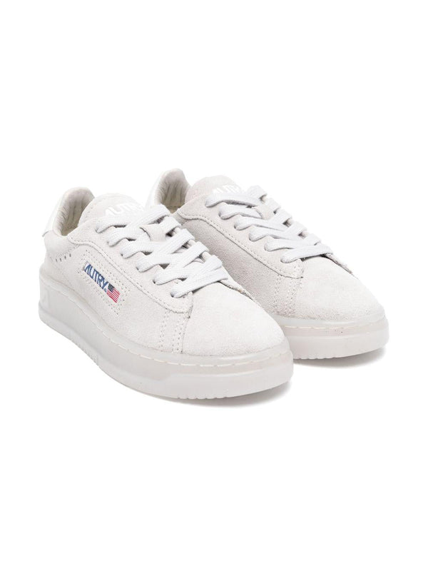 Sneakers per bambino Autry Kids Dallas grigio chiaro con chiusura con lacci