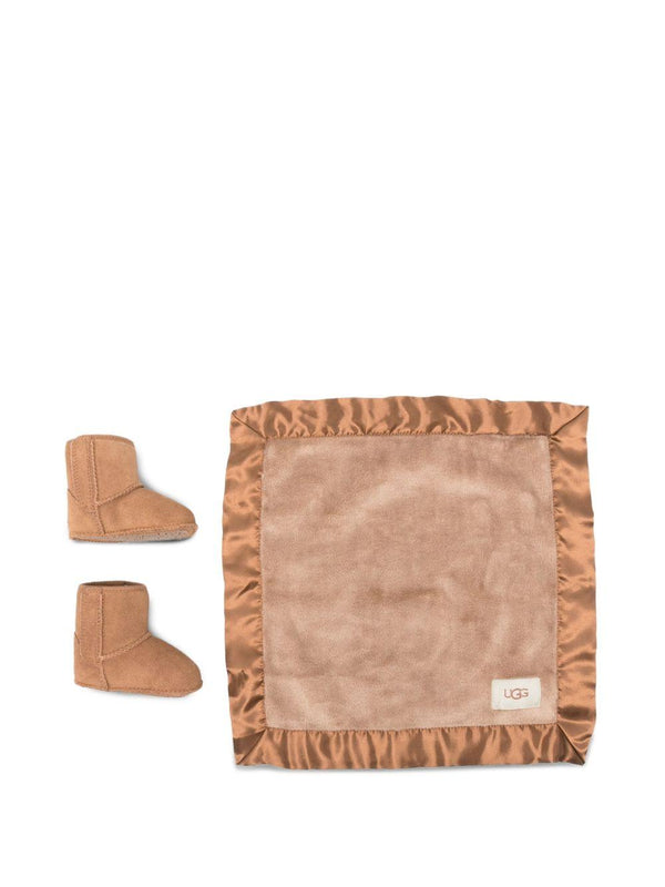 Stivali per neonati UGG Kids marroni con fodera in pelle scamosciata