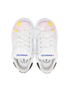 Sneakers a fiori per bambina Monnalisa bianche con design a inserti
