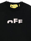 Maglione per bambina Off-White Kids nero con dettaglio logo