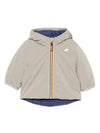 Giubbino per neonato K-Way Kids grigio con design reversibile