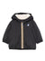 Giacca per neonati K Way Kids blu con cappuccio e zip frontale