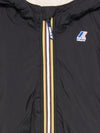 Giacca per neonati K Way Kids blu con cappuccio e zip frontale