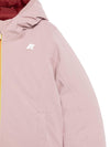 Giubbino per bambina K-Way Kids rosa con design reversibile
