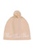 Berretto per bambina Chloé Kids beige con logo ricamato
