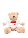 Orsetto Flag per neonati Polo Ralph Lauren Kids bianco con logo intarsiato