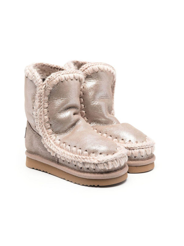 Stivali per bambina Mou Kids rosa con effetto metallizzato