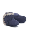 Stivali con cuciture a contrasto per neonata Mou Kids blu con punta tonda