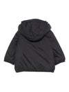 Giacca per neonati K Way Kids blu con cappuccio e zip frontale