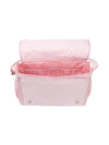 Borsa fasciatoio per neonata Emporio Armani Kids rosa con applicazione logo