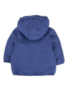 Giacca per neonato K Way Kids blu con cappuccio e fodera in pile