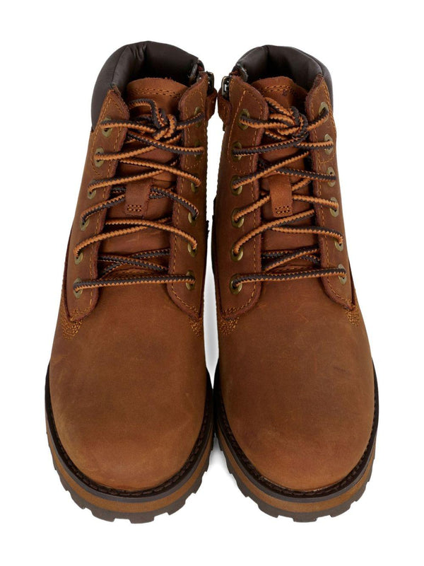 Stivali stringati per bambino Timberland Kids marroni con punta tonda