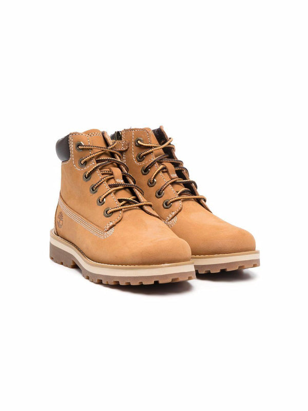 Stivaletti per bambino Timberland Kids beige con logo laterale goffrato