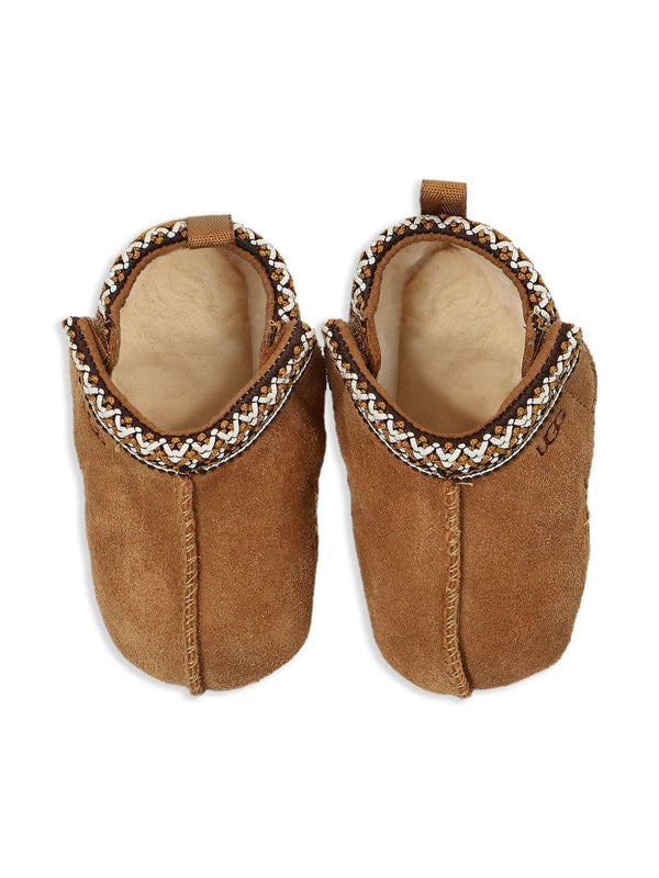 Stivali Tasman per neonati UGG Kids marroni con logo laterale inciso