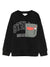 Felpa per bambino Stella McCartney Kids nero con tasca applicata con logo