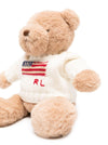 Orsetto Flag per neonati Polo Ralph Lauren Kids bianco con logo intarsiato