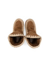 Stivali con cuciture a contrasto per bambina Mou Kids marrone con punta tonda