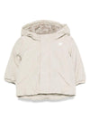 Giacca E.Jack Soft Touch Marmotta per neonato K-Way Kids beige con applicazione con logo sul petto