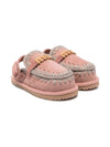 Ciabatte per bambina Mou Kids rosa con dettaglio intrecciato