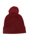 Berretto per bambina K-Way Kids rosso con pompon a coste