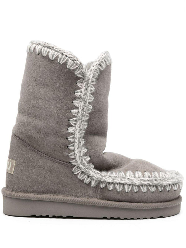 Stivali Eskimo Bold per bambina Mou Kids grigi con pelle scamosciata
