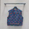 LV 25 Cherry Denim Vest Jacket Blue Cotton