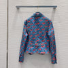 LV 25 Cherry Denim Jacket Blue Cotton