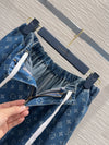LV 25 Both Muscular Soft Denim Pants Blue Cotton