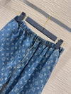 LV 25 Both Muscular Soft Denim Pants Blue Cotton