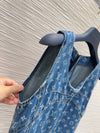LV 25 Both Muscular Soft Denim Vest Dress Blue Cotton