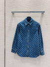 LV 25 Both Muscular Soft Denim Shirt Blue Cotton