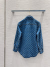 LV 25 Both Muscular Soft Denim Shirt Blue Cotton
