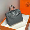 Hermes Birkin Slate Gray Silver Buckle Calfskin 255632