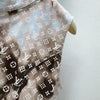 LV 25 Mononogram Gradient Print Logo Denim Vest Dress Multicolor