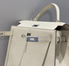 Hermes Kelly Bag Milkshake White Silver Epsom Leather 249772