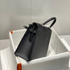 Hermes Black Epsom Leather Kelly 32 Top Handle Bag 249758