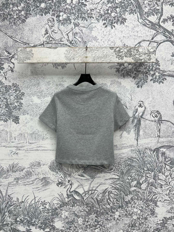 LV 25 RobotOn The Chest T-Shirt Grey Cotton