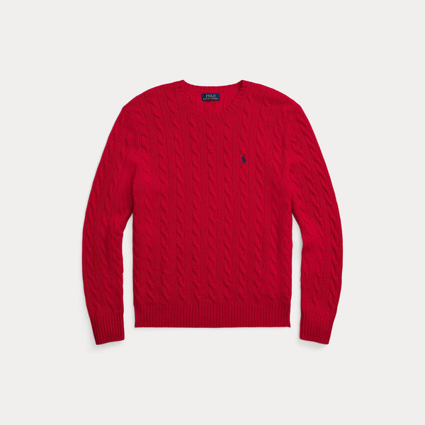 CABLE-KNIT WOOL-CASHMERE SWEATER 