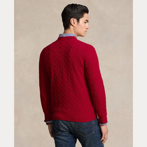 CABLE-KNIT WOOL-CASHMERE SWEATER 