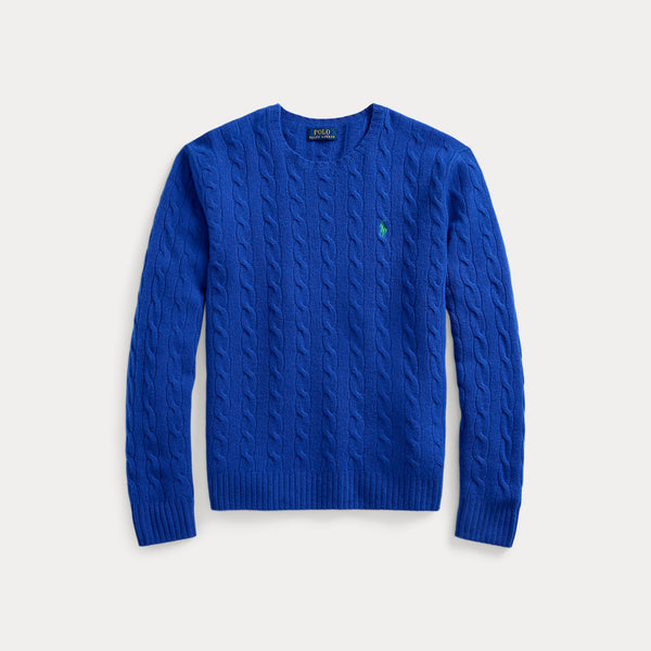 CABLE-KNIT WOOL-CASHMERE SWEATER 