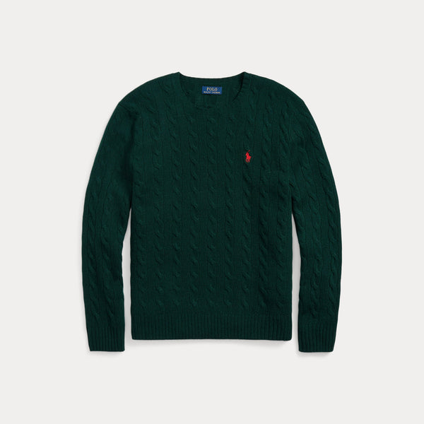 CABLE-KNIT WOOL-CASHMERE SWEATER 